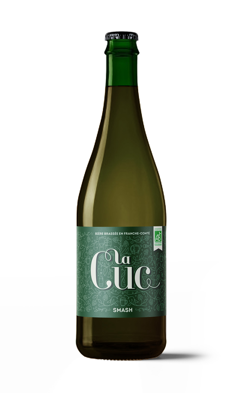 Vue rapprochée de l’étiquette Brasserie Cuc La Cuc Smash